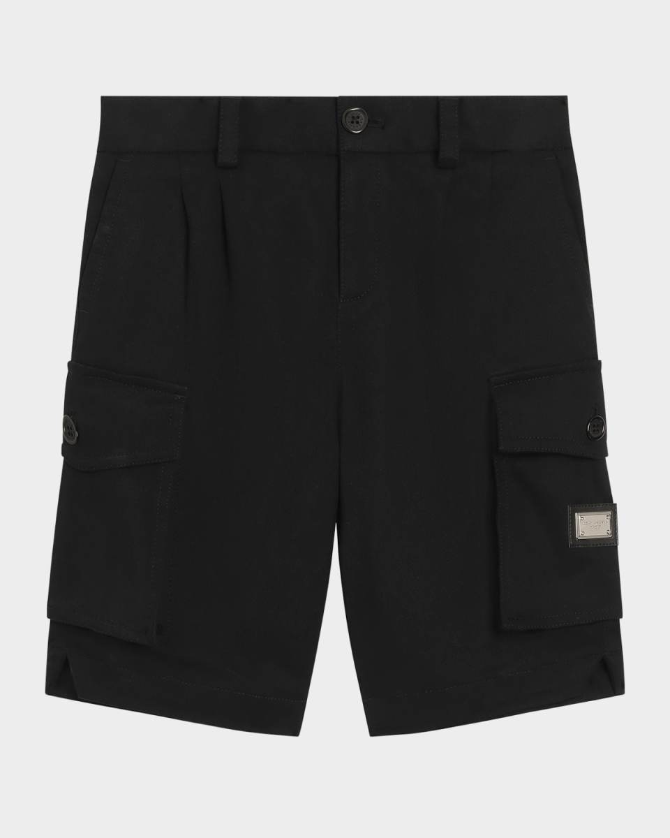 Boy's Branded Bermuda Cargo Shorts, Size 4-